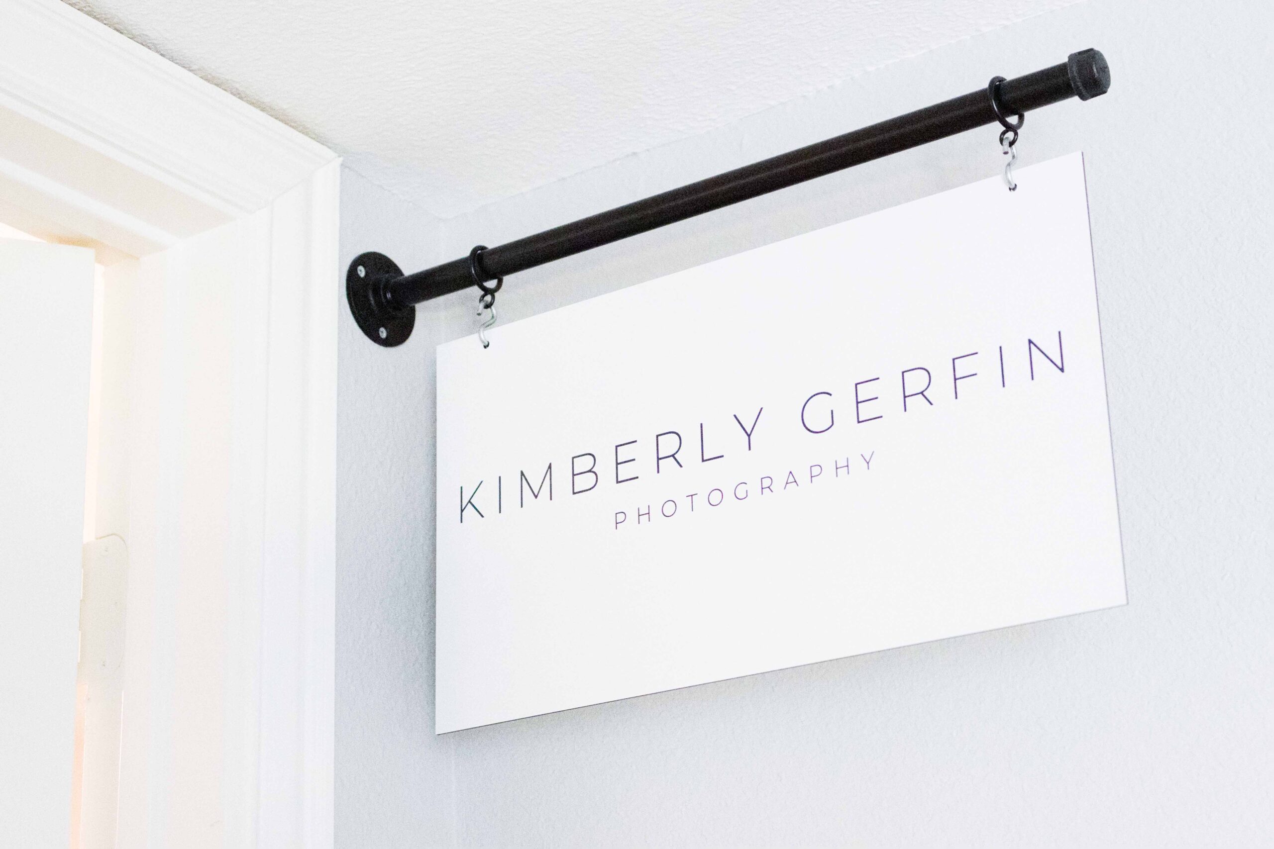 Kimberly Gerfin Photographer sign by Flower Mound Newborn Photographer